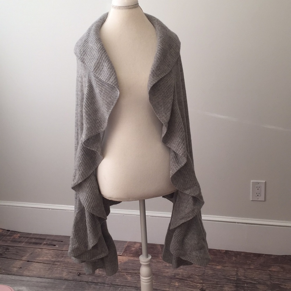 New Grey Cashmere Ruana